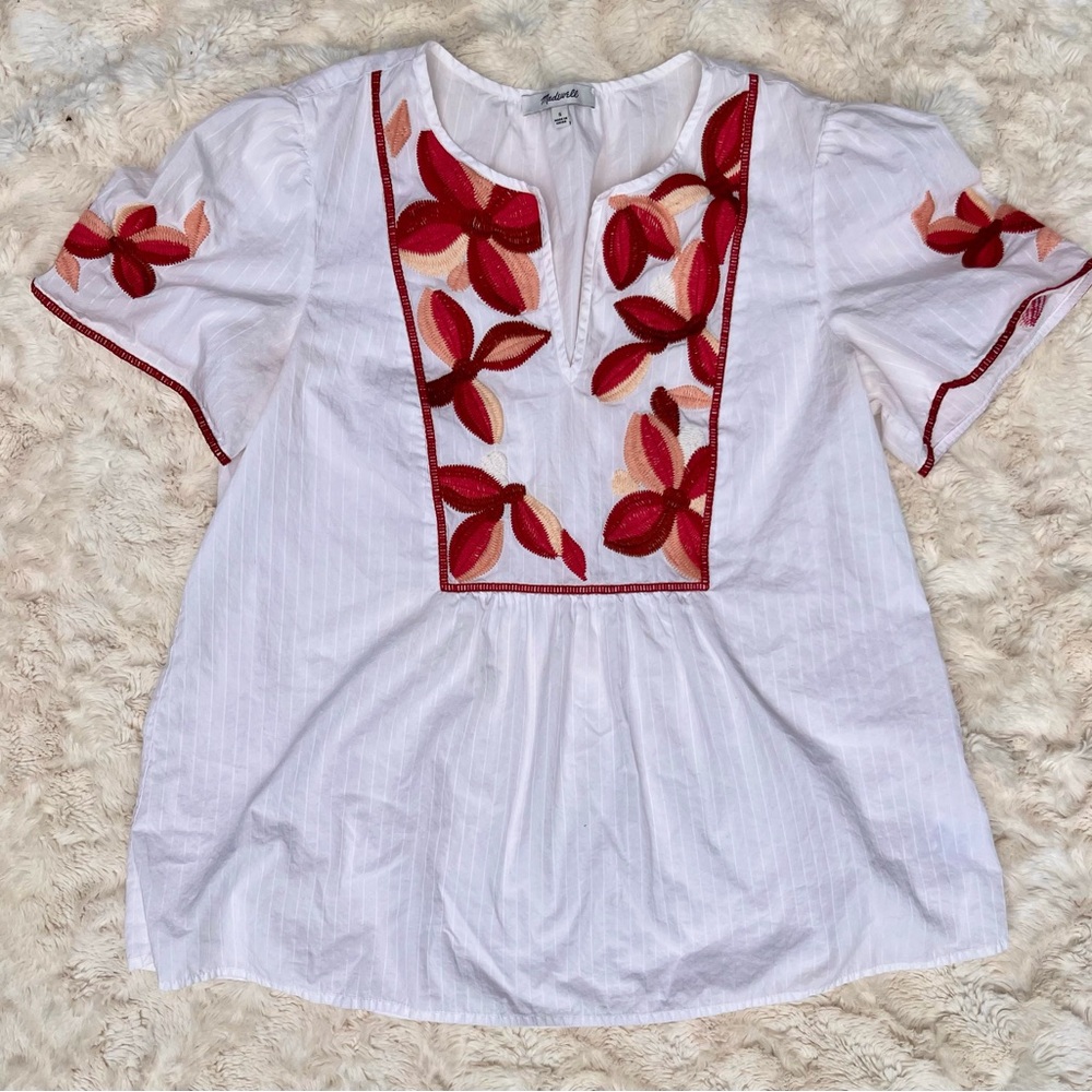 Embroidered Madewell Blouse